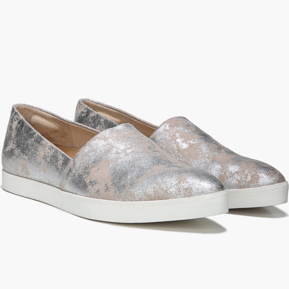 Dr. Scholl’s Silver Leather Vienna Slip On Sneaker